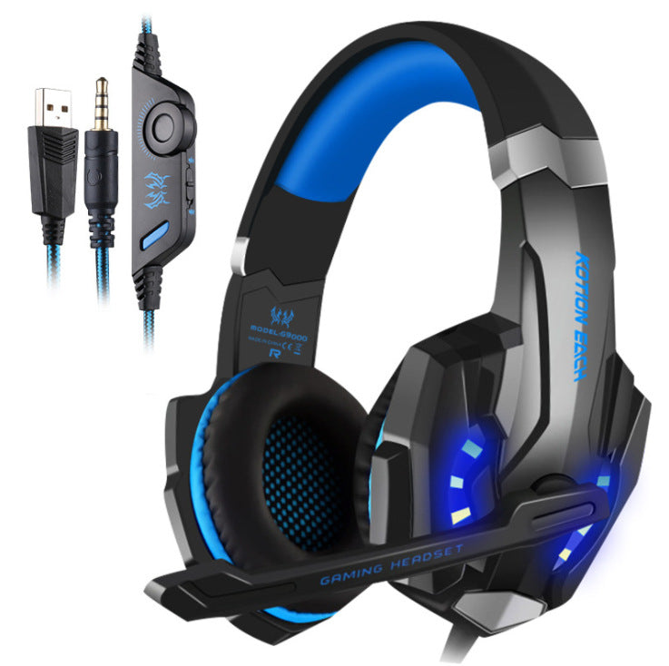 KOTION EACH Inzhuo G9000 headset, wired computer luminous headset PS5 game headset